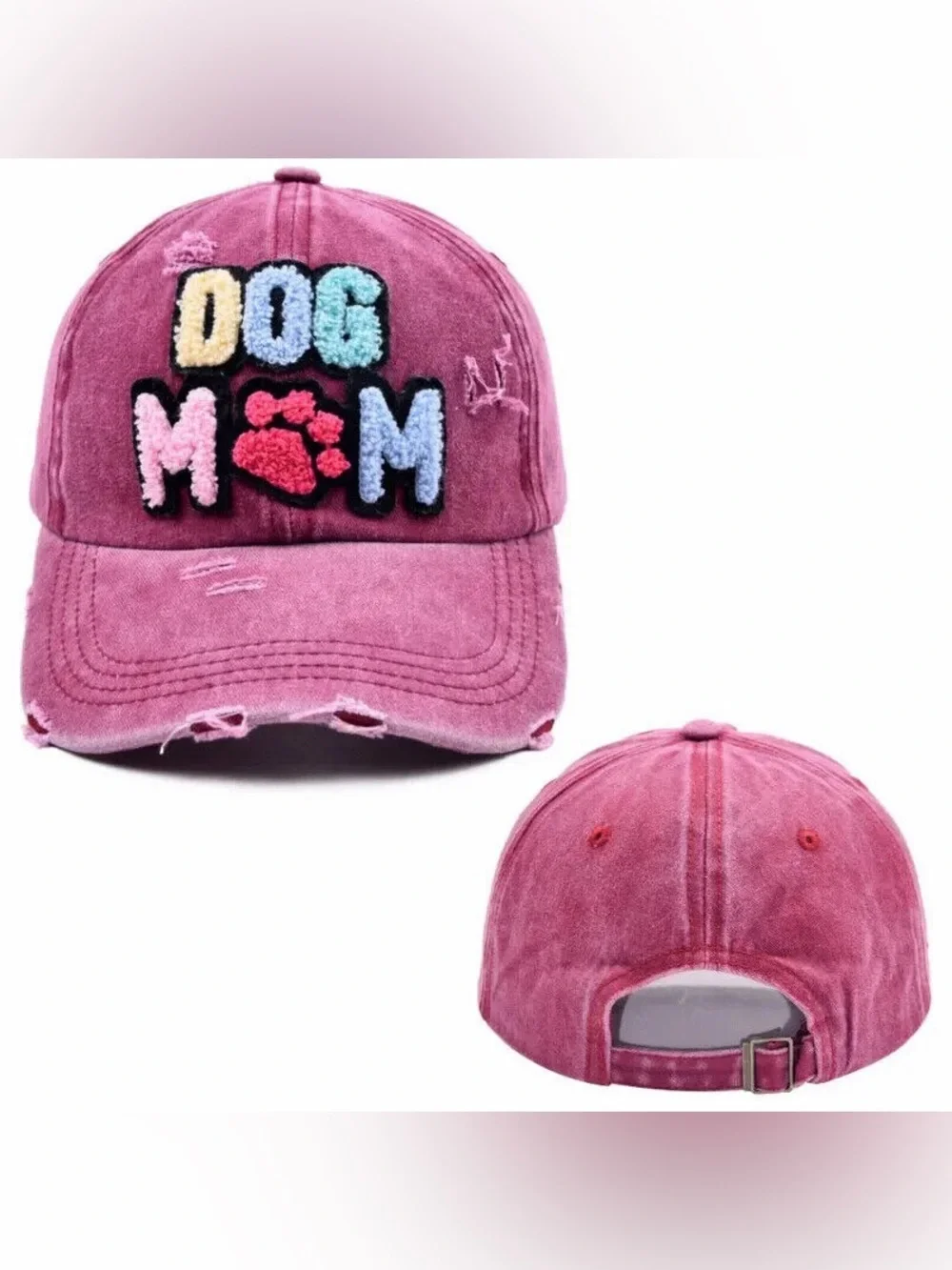 NWT Dog Mom Embroidered Burgundy  Baseball Cap
